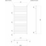 Полотенцесушитель водяной LEMARK UNIT П16 LM45116 500x1100, черный LM45116BL