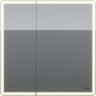 Шкаф зеркальный LEMARK ELEMENT 80х80 см 2-х дверный, с подсветкой, с розеткой, белый глянец LM80ZS-E