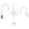 Смеситель LEMARK COMFORT LM3075BL для кухни с подключением к фильтру