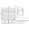 Тумба LEMARK BUNO 125 см под 2 раковины, подвесная/напольная, 4 ящика, белый глянец LM04B125T